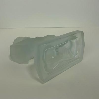 -303- FOSTORIA | Frosted Clear Glass Rearing Horse Bookend Figure