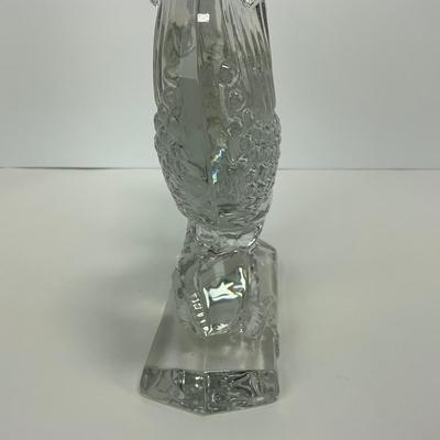 -306- COLLECTIBLE | Clear Glass Rooster Figure
