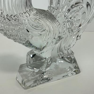 -306- COLLECTIBLE | Clear Glass Rooster Figure