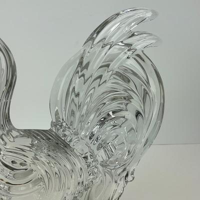 -306- COLLECTIBLE | Clear Glass Rooster Figure