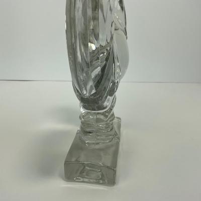 -307- PADEN CITY | Clear Glass Chanticleer Rooster Bookend Figure
