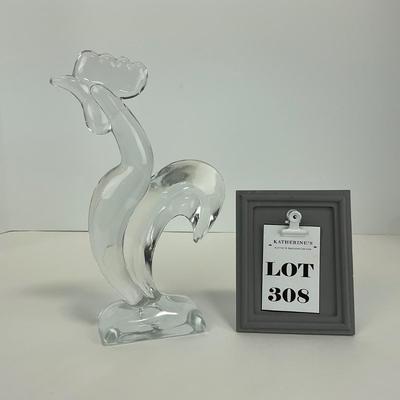 -308- VIKING | Clear Glass Kelloggs Rooster #1321