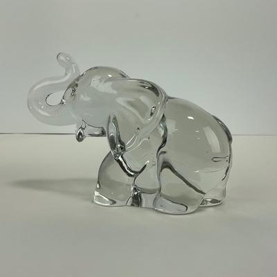 -315- HIESEY | Clear Glass Elephant figure