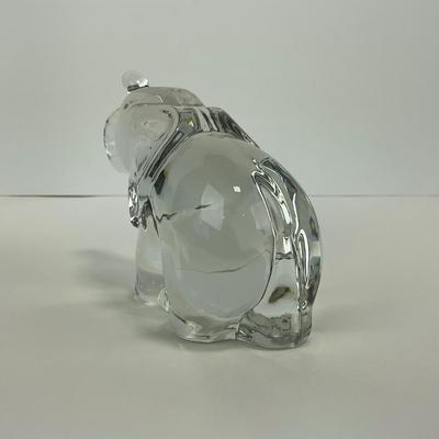 -315- HIESEY | Clear Glass Elephant figure