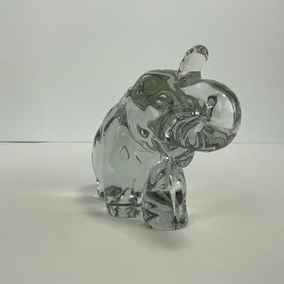 -315- HIESEY | Clear Glass Elephant figure