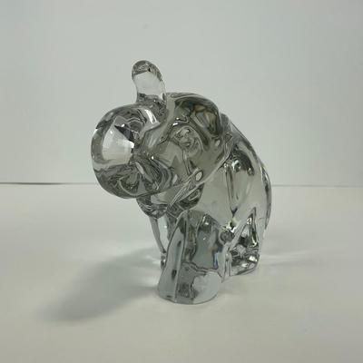 -315- HIESEY | Clear Glass Elephant figure