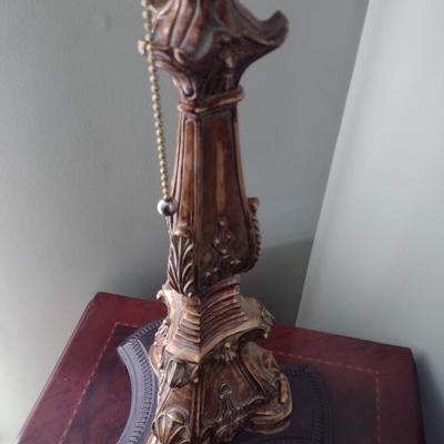 Candelabra Style Table Lamp with Resin Post and Base