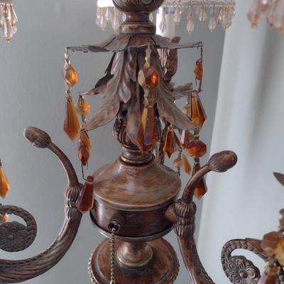 Candelabra Style Table Lamp with Resin Post and Base