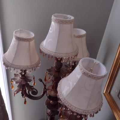 Candelabra Style Table Lamp with Resin Post and Base