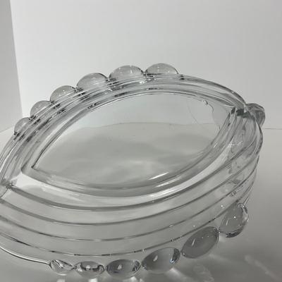 -317- DUNCAN MILLER | Crystal Viking Ship Serving Bowl
