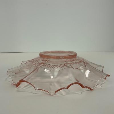 -320- GLASSWARE | Pink Depression Glass Bowl