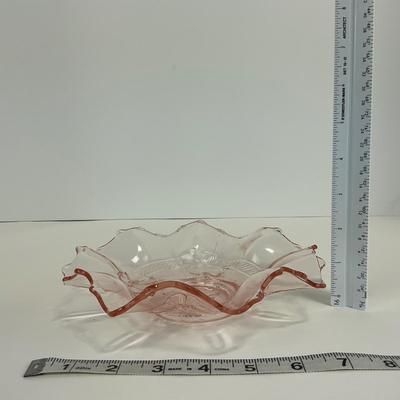 -320- GLASSWARE | Pink Depression Glass Bowl