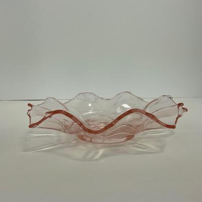 -320- GLASSWARE | Pink Depression Glass Bowl