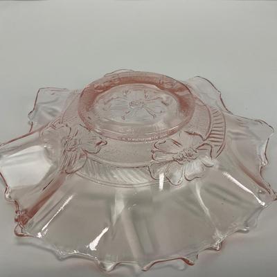 -320- GLASSWARE | Pink Depression Glass Bowl