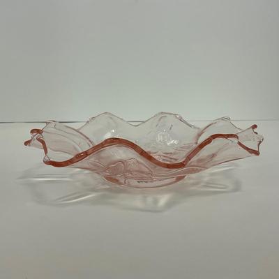 -320- GLASSWARE | Pink Depression Glass Bowl