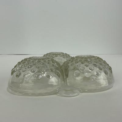-322- GLASSWARE | Anchor Hocking Opalescent Divided Three Dish