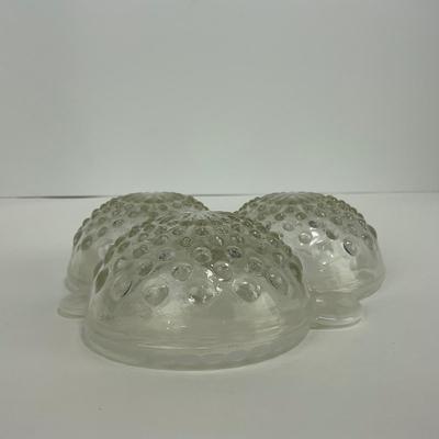 -322- GLASSWARE | Anchor Hocking Opalescent Divided Three Dish