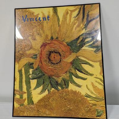 Framed Vincent van Gohg Sunflower Poster