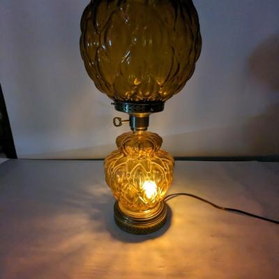Vintage Amber 3 Way Lamp