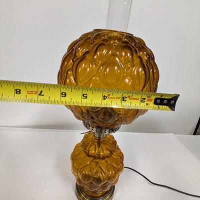 Vintage Amber 3 Way Lamp
