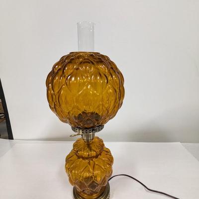 Vintage Amber 3 Way Lamp