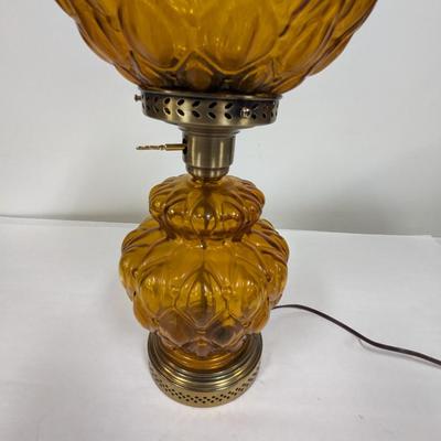 Vintage Amber 3 Way Lamp
