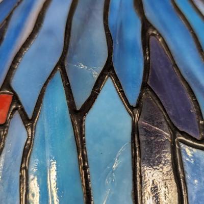 Tiffany Style Stained Glass Dragonfly Table Lamp
