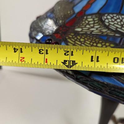 Tiffany Style Stained Glass Dragonfly Table Lamp