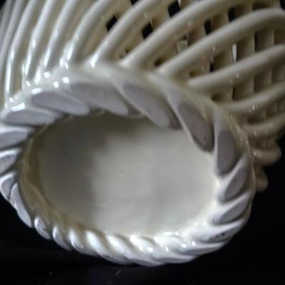 Off White Ceramic Basket