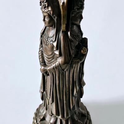 New Bodhisattva Three Sided Kuan Yin Buddha Goddess Love Mercy Compassion Figurine