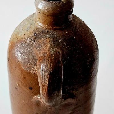 Salt Glazed Beer or Pottery Jug, 19th c antique