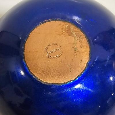 Small Bright Blue Enamel Bowl