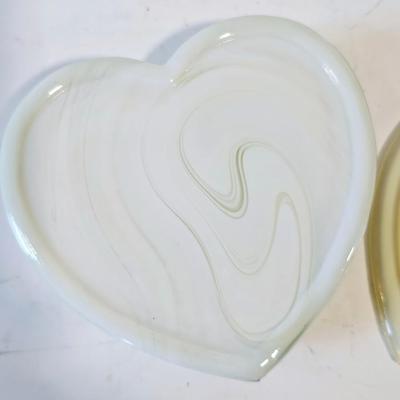 Ivory/ White Heart Shaped Box