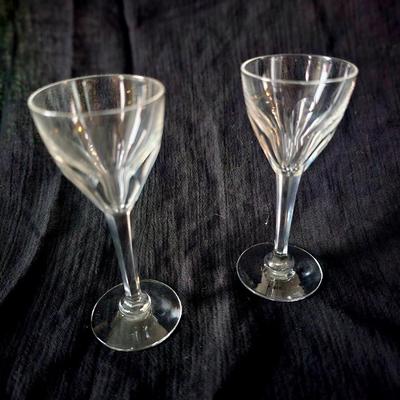 Crystal Sherry Glasses Pair