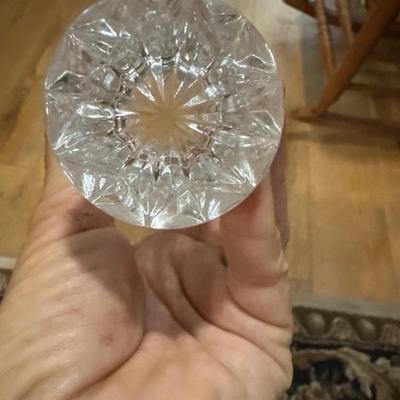 Lenox crystal tiny bud vase Czech made star