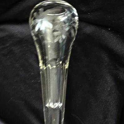 Antique Model A Or T Crystal Etched Flower Vase For Auto. Car Vase
