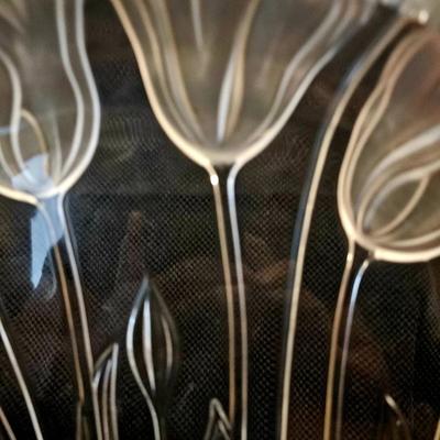 Block Tulip Glass Platter