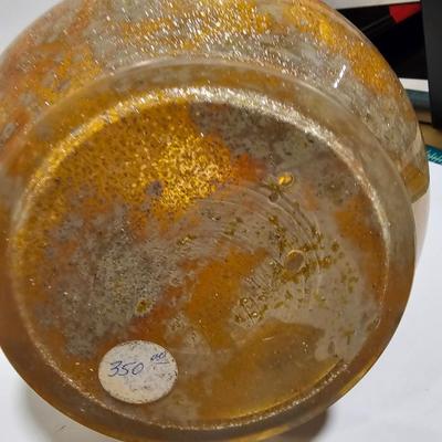 Mid Century Modern Gold Flecked Toso Style Submerso Vase