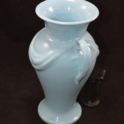 Vintage Abbington USA Pottery Light Blue Amphora Vase 10