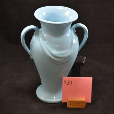 Vintage Abbington USA Pottery Light Blue Amphora Vase 10