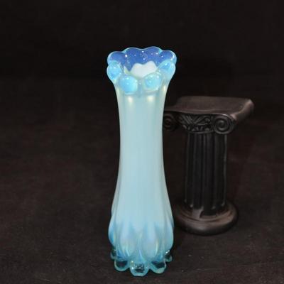 Small Vintage Slung Glass Bud Vase 5.25