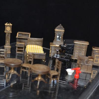 Lot of Tiny Plastic Doll House Furniture