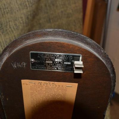 Vintage Seth Thomas Model 1700 Electric Mantle Clock Untested, No Cord
