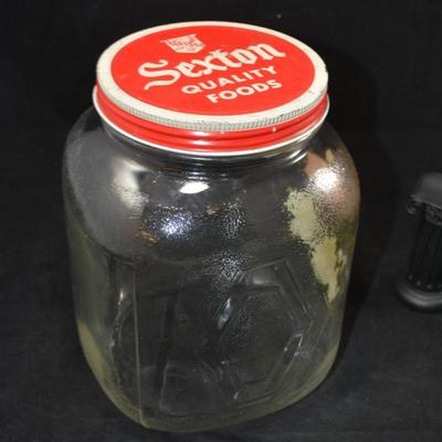 Charming Vintage Coffee Jar w/ Lid 8.5