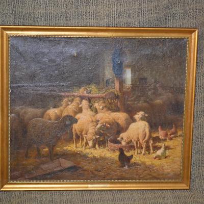 French Artist Charles H. Clair (1860-1930) Original Oil Painting Signed AS IS