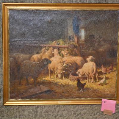French Artist Charles H. Clair (1860-1930) Original Oil Painting Signed AS IS