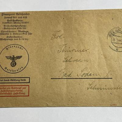 Vintage World War II German Envelope Empty in Good Preowned Condition.