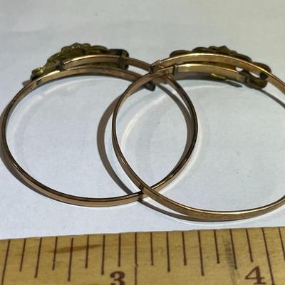 2-Antique Dainty Victorian Era Adjustable Baby/Young Adult Bangle Bracelets both are Monogrammed as Pic'd.