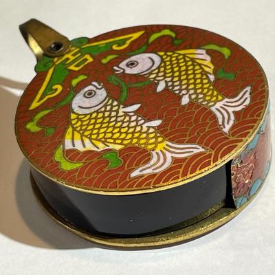 Vintage Asian Cloisonne Magnifying Glass (Strong Power) in Fair-Good Condition as Pictured.