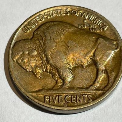 1935-D AU+ Condition Buffalo Nickel Coin as Pictured.